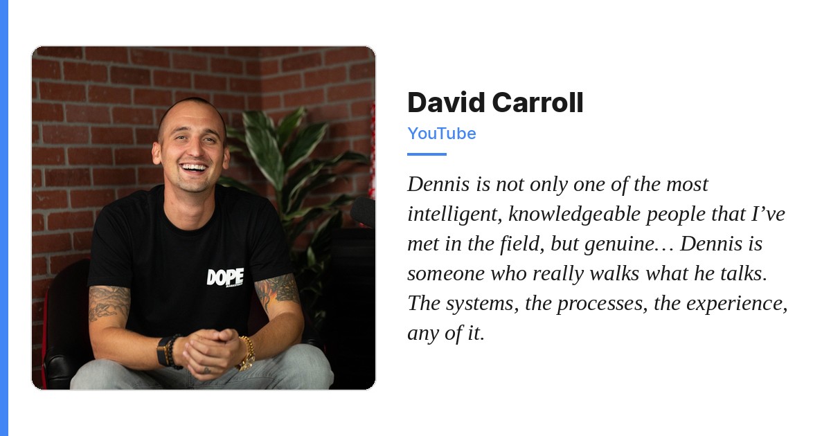 David Carroll on Dennis Yu