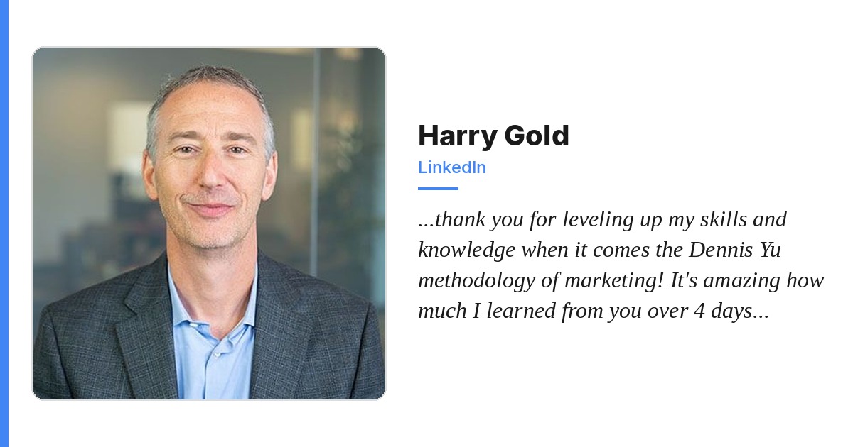 Harry Gold on Dennis Yu